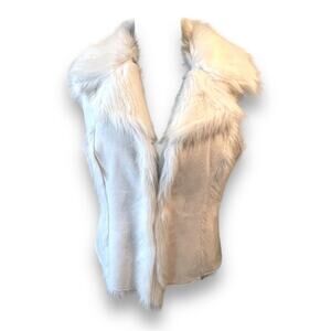 CAPRI Ivory Vest faux shearling and suede SZ Medium